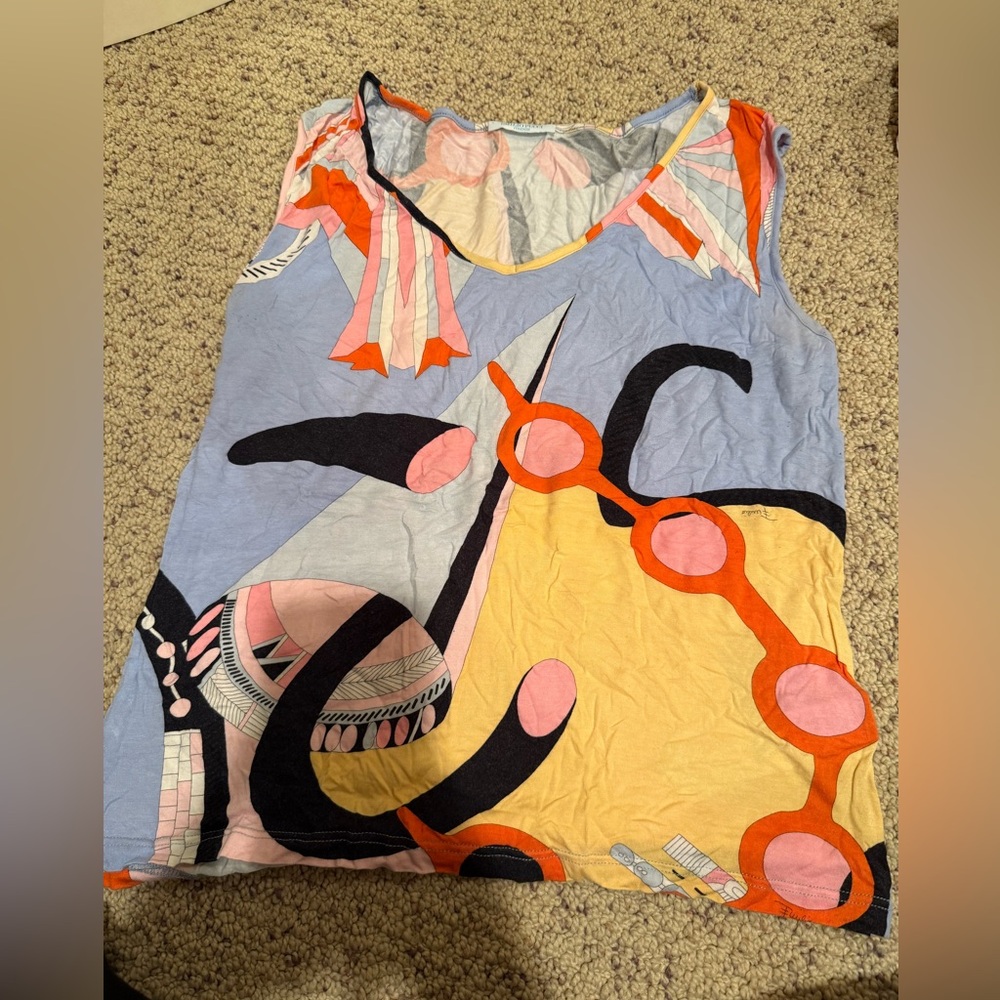 Emilio Pucci Pastel Abstract Top